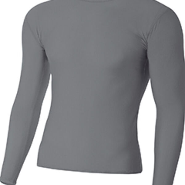 Youth Long Sleeve Compression Crewneck T-Shirt Thumbnail