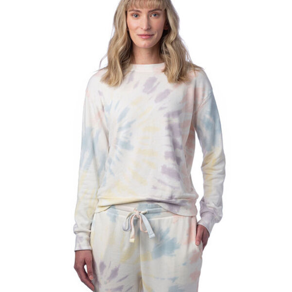 Ladies' Washed Terry Throwback Pullover Sweatshirt Thumbnail